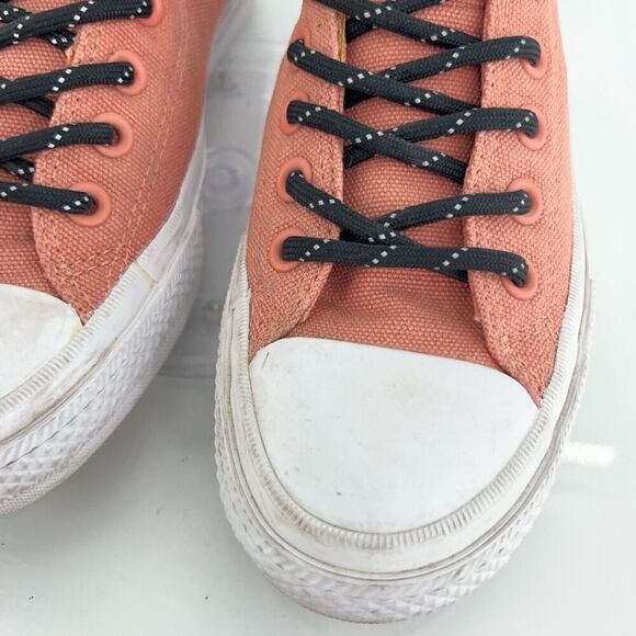 Converse Chuck Taylor Trainers Lunarlon Low Top Coral Pink Size 8.5 Sneakers - Picture 3 of 14